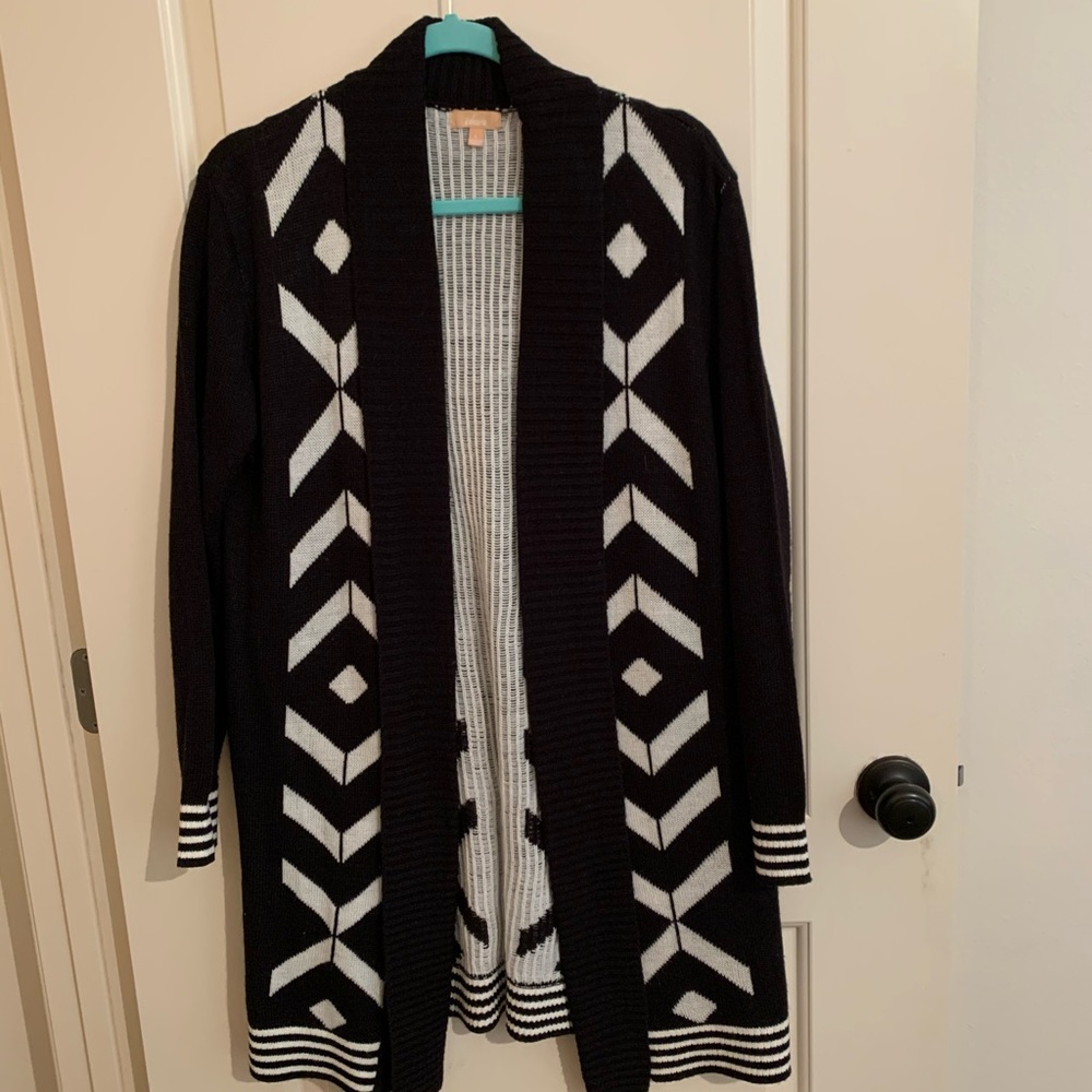 Cardigan Black and cream